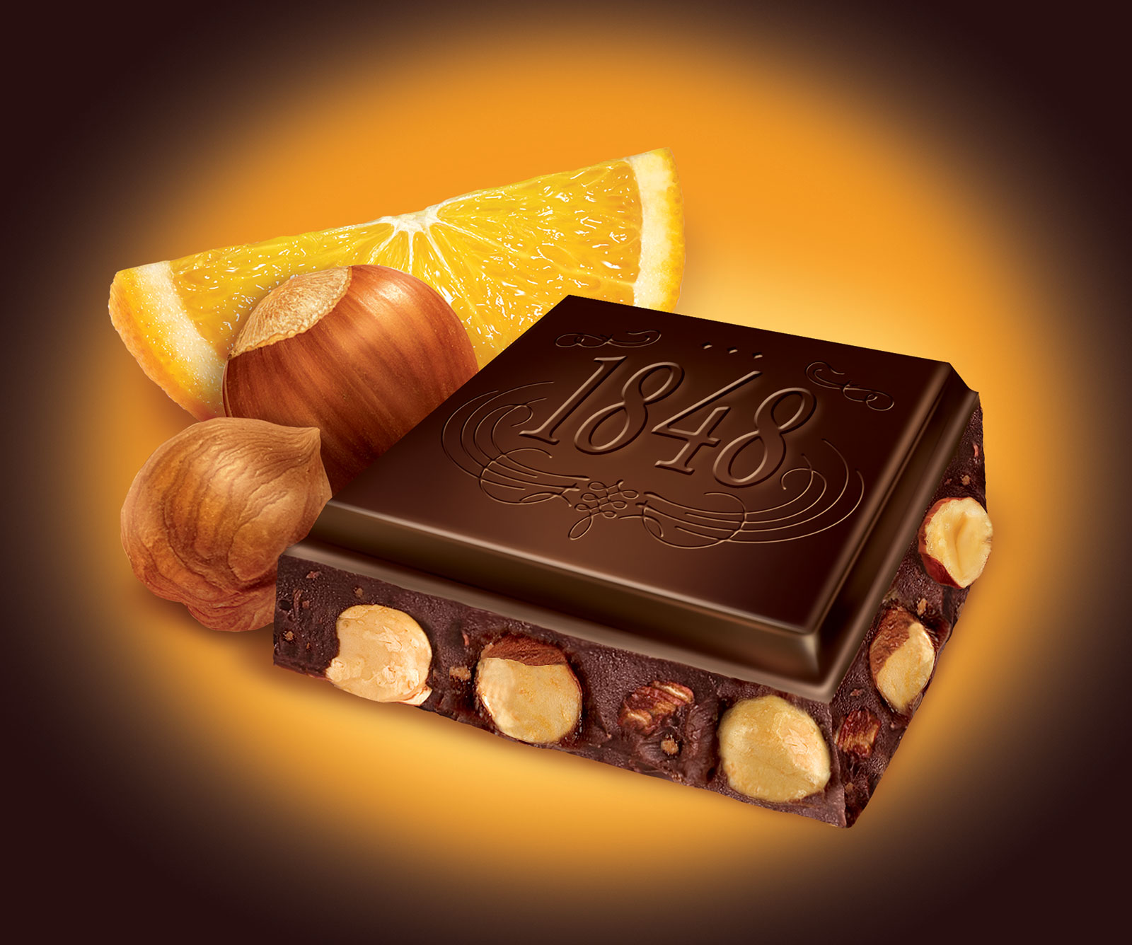 16 orange flavoured chcoclate