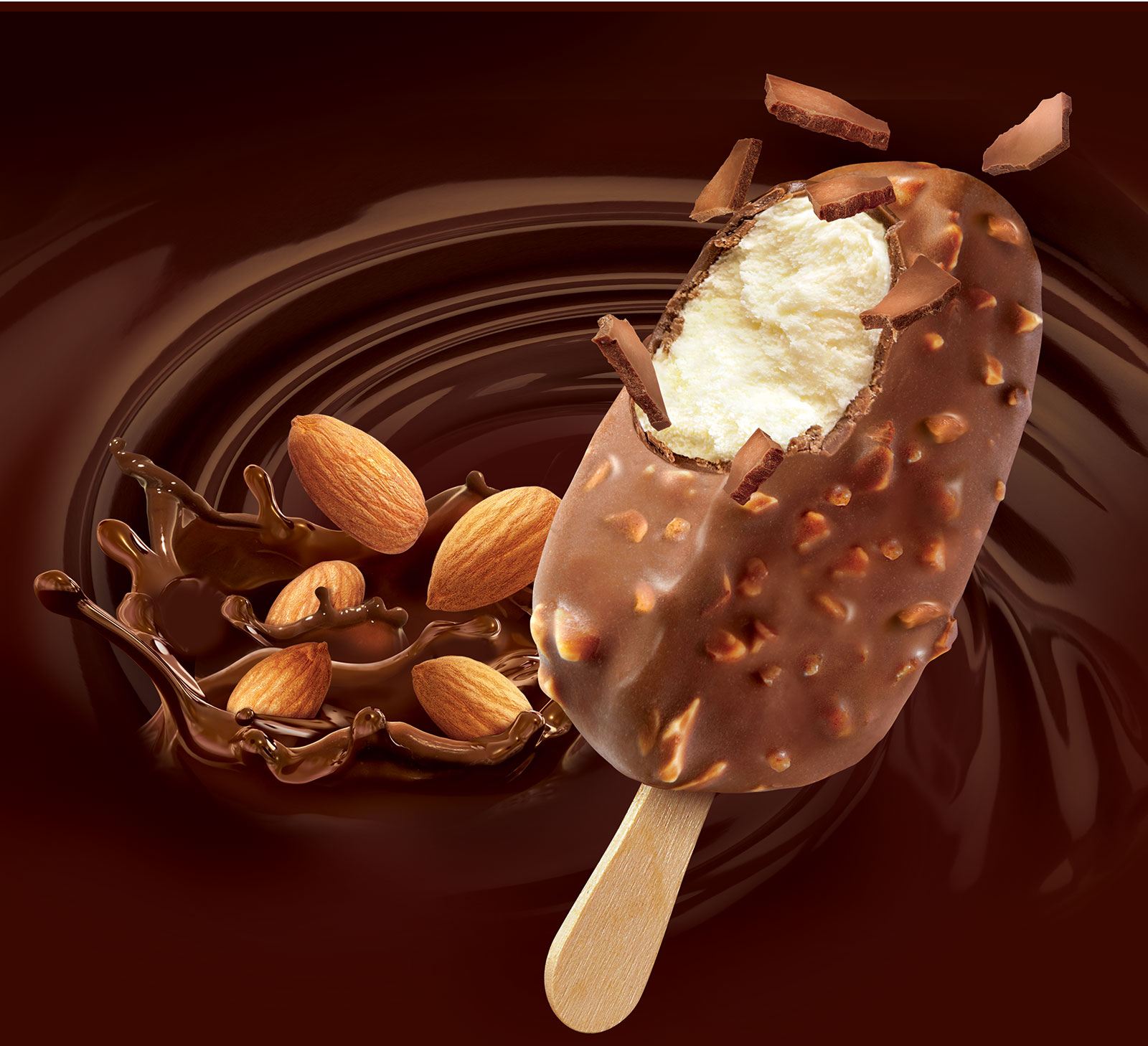 05 chocolate almond ice cream bar